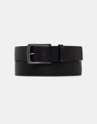 Calvin Klein колан мъжки от кожа черен LV04D7065G