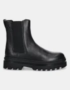 Calvin Klein Кожени боти челси LUGGED CHELSEA BOOT HIGH LTH мъжки в черно YM0YM01334