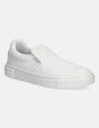 Calvin Klein Кожени кецове CUPSOLE SLIP ON - WOVEN LTH