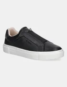 Calvin Klein Кожени маратонки CUPSOLE SLIP ON W/ML - LTH