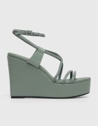 Calvin Klein Кожени сандали WEDGE