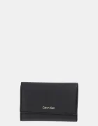 Calvin Klein портфейл дамски от имитация на кожа черен LV04F1117G