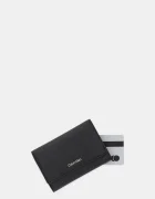 Calvin Klein портфейл дамски от имитация на кожа черен LV04F1117G