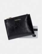 Calvin Klein портфейл дамски от имитация на кожа черен LV04F1166G