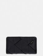 Calvin Klein портфейл дамски от имитация на кожа черен LV04F1221G