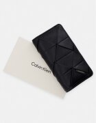 Calvin Klein портфейл дамски от имитация на кожа черен LV04F1221G