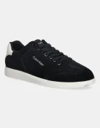 Calvin Klein Велурени маратонки LOW CUPSOLE LACEUP SU