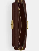 Coach чанта crossbody дамска от кожа Jet кафява CAM16