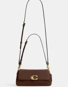 Coach чанта crossbody дамска от велур Suade Jet Shoulder Bag кафява CDZ74