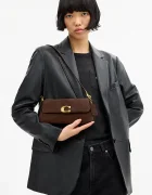 Coach чанта crossbody дамска от велур Suade Jet Shoulder Bag кафява CDZ74
