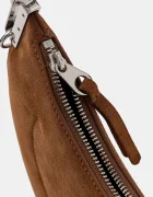 Coccinelle чанта crossbody дамска от велур кафява E1.QKG.13.03.01