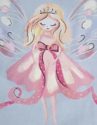 Coccodrillo блуза с дълги ръкави за деца от памук с еластан синя FAIR FROST GIRL KIDS