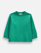 Coccodrillo блуза с дълги ръкави за деца от памук зелена ACADEMY BOY KIDS