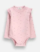 Coccodrillo боди за бебе от памук розово FAIR FROST GIRL NEWBORN