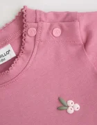 Coccodrillo боди за бебе с памук розово FAIR FROST GIRL NEWBORN