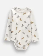 Coccodrillo боди за деца от памук бежово SMALL WONDER UNISEX NEWBORN