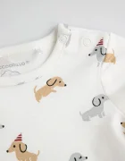 Coccodrillo боди за деца от памук бежово SMALL WONDER UNISEX NEWBORN
