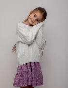 Coccodrillo Детски пуловер с вълна в бежово WINTER COSY GRIL KIDS