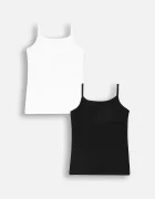 Coccodrillo Детски топ (2 броя) в бяло BASIC UNDERWEAR