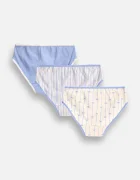 Coccodrillo класически бикини за деца от памук с еластан 3 броя сини PANTS