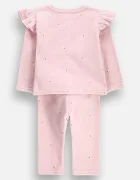 Coccodrillo комплект за бебе от кадифе розов FAIR FROST GIRL NEWBORN