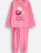 Coccodrillo пижама от две части за деца от памук розова PYJAMAS