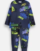 Coccodrillo пижама от две части за деца от памук тъмносиня PYJAMAS
