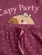 Coccodrillo пижама от две части за деца от памук виолетова PYJAMAS