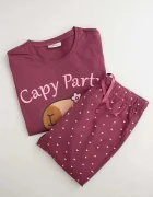Coccodrillo пижама от две части за деца от памук виолетова PYJAMAS