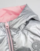 Coccodrillo пухен елек с две лица за деца розов OUTERWEAR GIRL KIDS