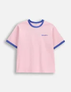 Coccodrillo тениска за деца от памук розова WAVES GIRL JUNIOR