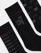 CR7 Cristiano Ronaldo чорапи мъжки с памук 3-pack черни
