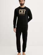 CR7 Cristiano Ronaldo пижама от две части мъжка памучна черна 8730-42-1055