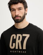 CR7 Cristiano Ronaldo пижама от две части мъжка памучна черна 8730-42-1055