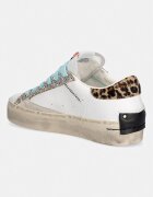 Crime London Кожени маратонки DISTRESSED PLATFORM в бяло 29053PP8