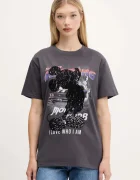Desigual Памучна тениска MICKEY LACE