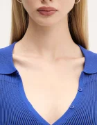 Desigual Пуловер BETHEL в синьо от лека материя 25WWJF29