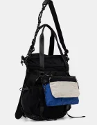 Desigual Раница BASIC MODULAR DISCOV дамска в черно голям размер с изчистен дизайн 25WAKY01