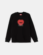 Diesel Детски памучен суичър SCACUORE SWEAT-SHIRT