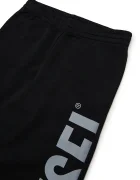 Diesel панталон джогър за деца с памук PRES TROUSERS черен със стандартна талия J03031