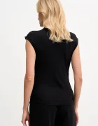 DKNY Блуза дамска в черно с изчистен дизайн W3384RAS
