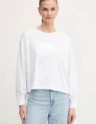 DKNY Памучна блуза с дълги ръкави