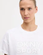 DKNY Памучна тениска дамска в бяло DP5T1346