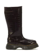 Dr. Martens ботуши под коляното дамски от кожа Buzz Hi бордо DM43172600