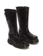Dr. Martens ботуши под коляното дамски от кожа Buzz Hi бордо DM43172600