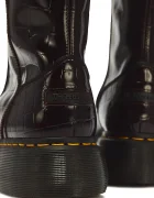 Dr. Martens ботуши под коляното дамски от кожа Buzz Hi бордо DM43172600