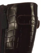 Dr. Martens ботуши под коляното дамски от кожа Buzz Hi бордо DM43172600