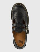 Dr. Martens Кожени половинки обувки в черно с равна подметка