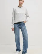 Drivemebikini Памучен суичър Vacanze Chenille в сиво с апликация 2024-DMBS-024-GR