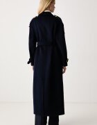 Elisabetta Franchi палто дамско от вълна тъмносиньо CP02D66E2
